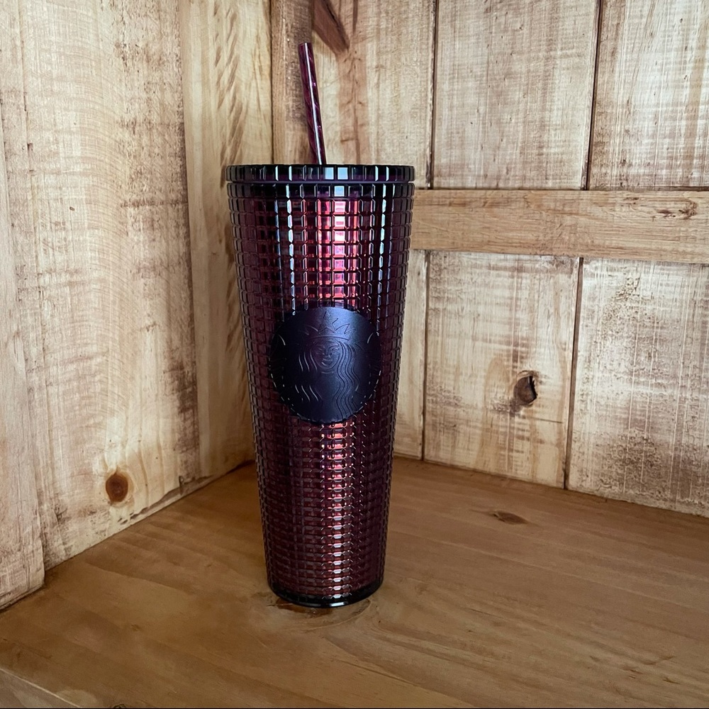 Starbucks Plum Studded Grid Tumbler Venti